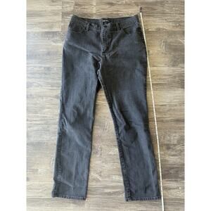 Lee Black Denim Jeans Women Classic Fit Straight Leg (Size 12)